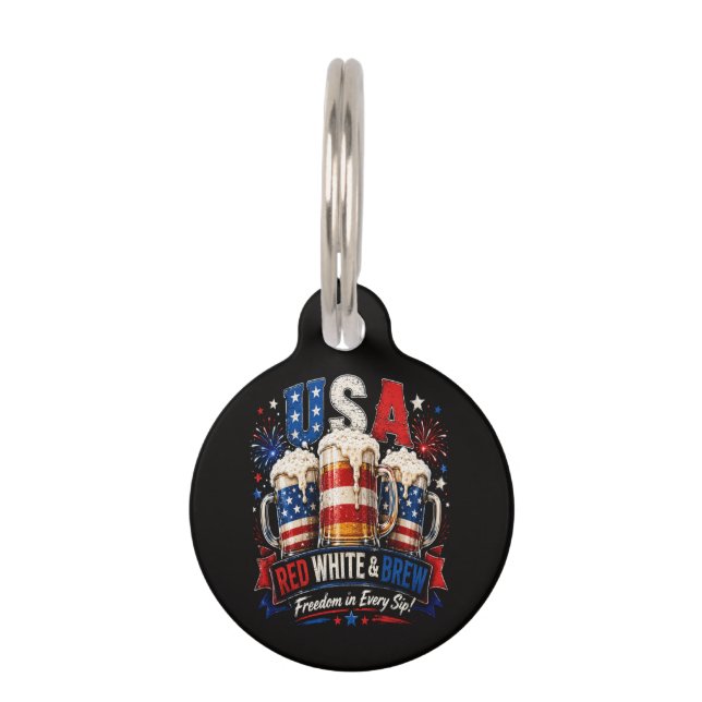 4th july america 250th pet tag (Front)