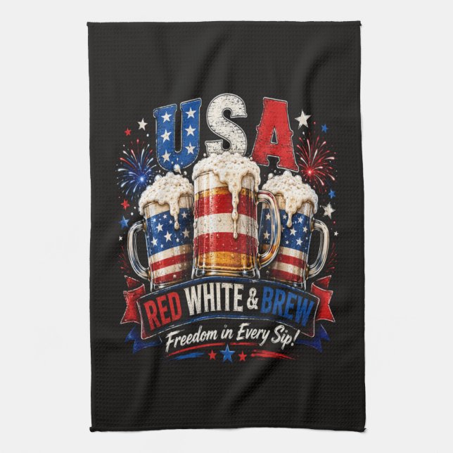4th july america 250th tea towel (Vertical)