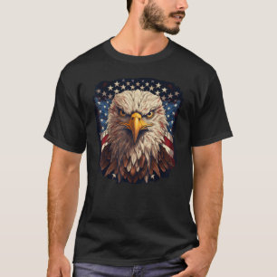 4th July American Eagle Flag Independence Day T-Shirt