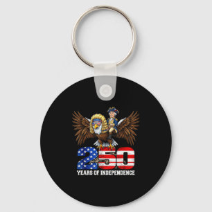 4th July American Flag Eagle Vintage 250 Years 177 Key Ring