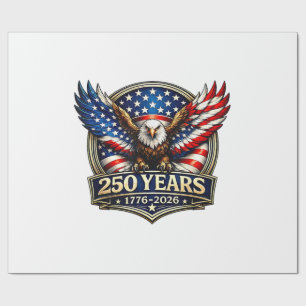 4th July American Flag Eagle Vintage 250 Years 177 Wrapping Paper