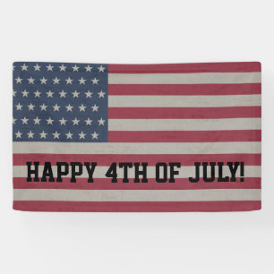 4TH JULY AMERICAN FLAG PARTY BANNER! BANNER