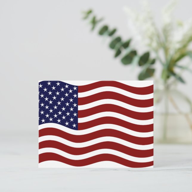 4th July American Flag Postcard (Standing Front)