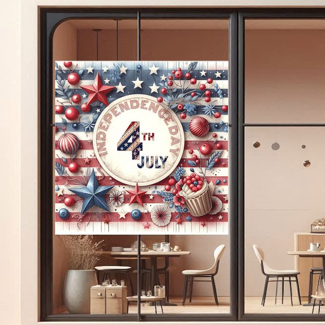 4th July American Independence Day Stars & Stripes Window Cling (4th July American Independence Day Stars & Stripes Window Cling)