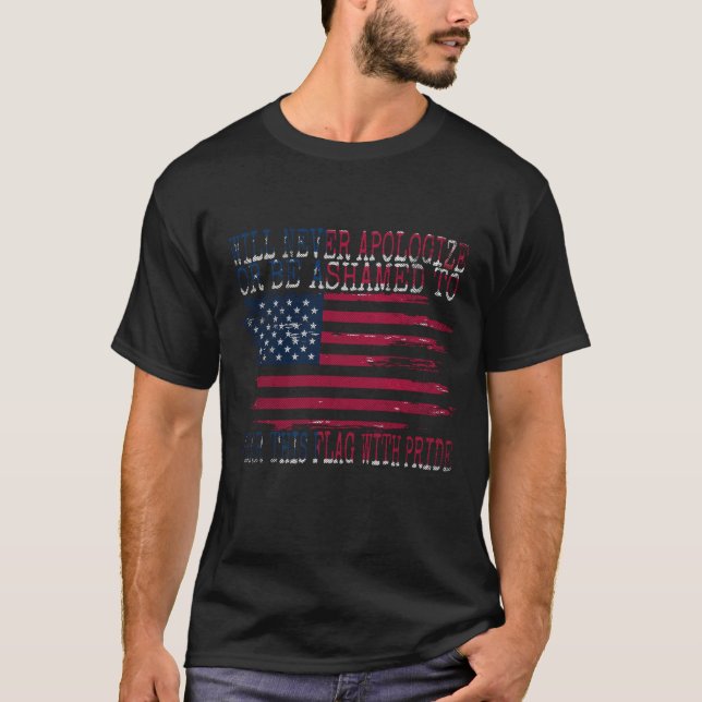 4TH July American Independence Day.  USA Patriot T-Shirt (Front)