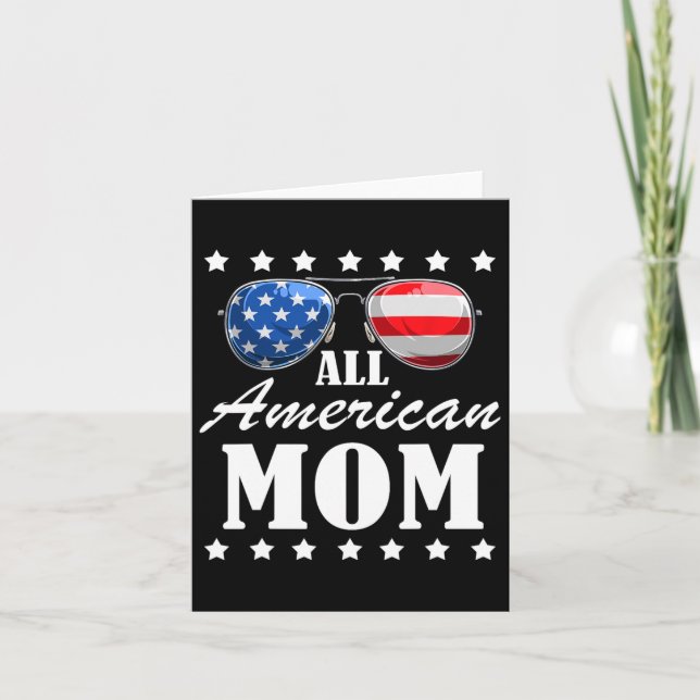 4th July American Mum Independence Day Patriot Usa Card (Front)