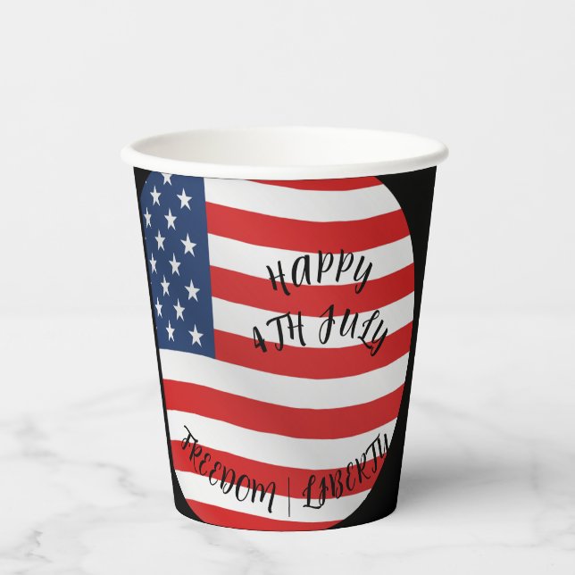 4th July celebration paper party cups (Front)