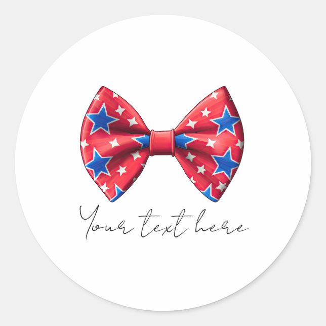 4th July Classic Round Sticker (Front)