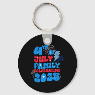 4th July Family Celebration 2025 Patriotic Indepen Key Ring