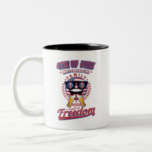 4th July family Two-Tone Coffee Mug