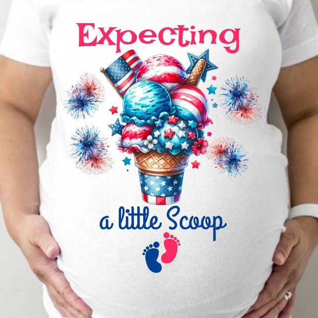 4th July Gender Reveal Expecting Mummy T-Shirt (Creator Uploaded)