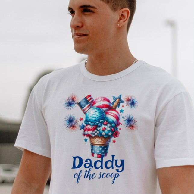 4th July Ice cream Gender Reveal Daddy to be T-Shirt (Creator Uploaded)