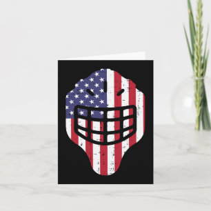 4th July Ice Hockey Helmet America Flag America Bo Card