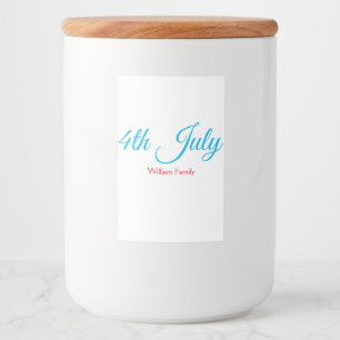 4th July independence day add name text custom Food Label