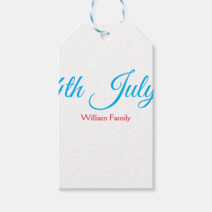 4th July independence day add name text custom Gift Tags