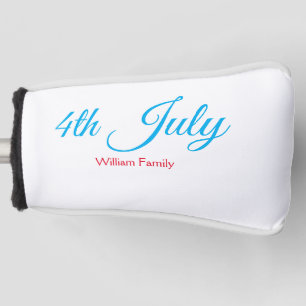 4th July independence day add name text custom Golf Head Cover