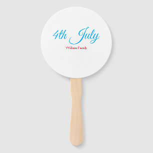 4th July independence day add name text custom Hand Fan