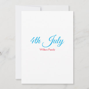 4th July independence day add name text custom Invitation