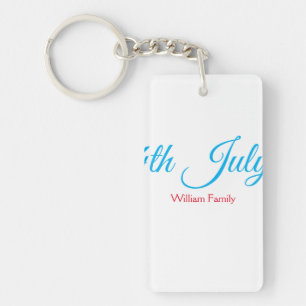 4th July independence day add name text custom Key Ring