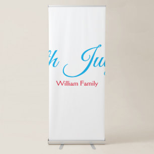 4th July independence day add name text custom Retractable Banner