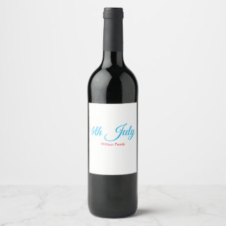 4th July independence day add name text custom Wine Label