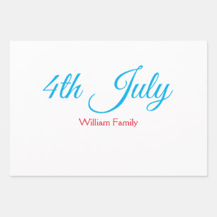 4th July independence day add name text custom Wrapping Paper Sheet