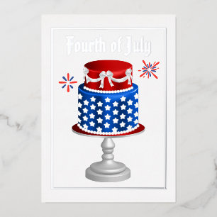 4th July Independence Day BBQ Foil Invitation