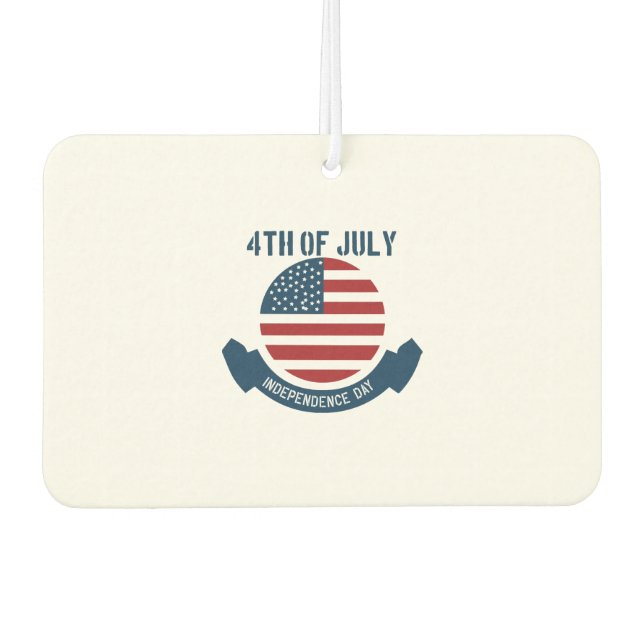 4th july Independence Day Car Air Freshener (Front)