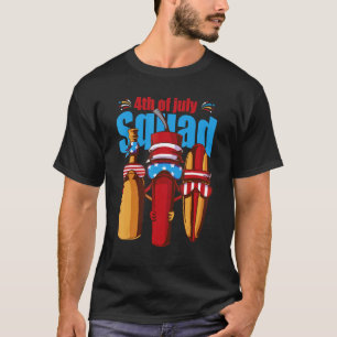 4th July Independence Day Patriotic Us Flag Hotdog T-Shirt