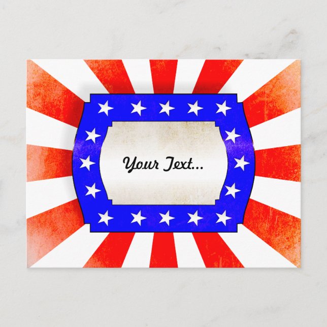 4th July Independence Day Postcard (Front)