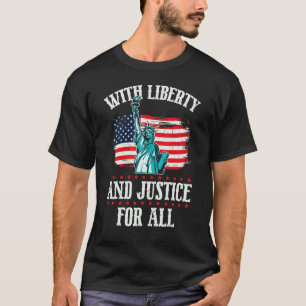 4th July Independence Day Red Blue White Color Gra T-Shirt