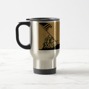 4th July Iwo Jima God Bless America Aluminium Mug