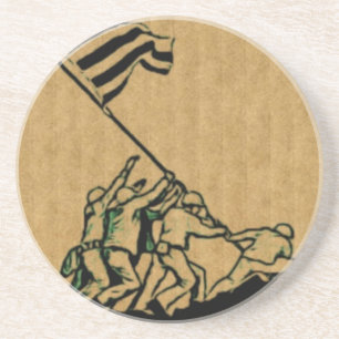 4th July Iwo Jima God Bless America Coaster