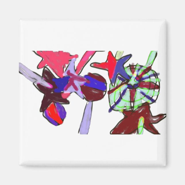 4th July Lollipops  Magnet (Front)