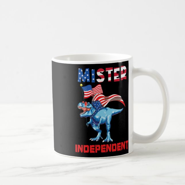 4th July Mister Independant Usa Flag Patriotic Boy Coffee Mug (Right)
