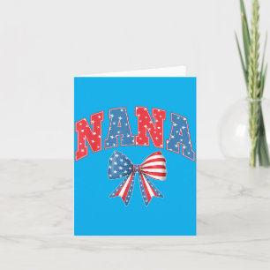 4th July Nana Preppy Independence Day Grandma Card