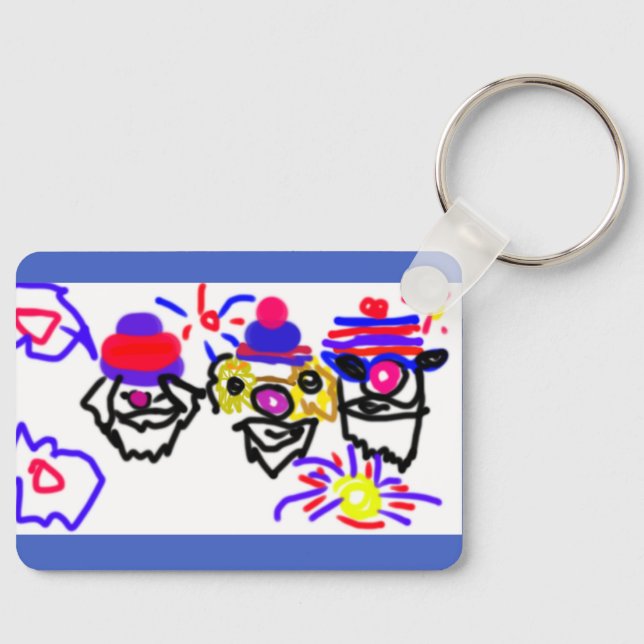 4th July party Key Ring (Front)