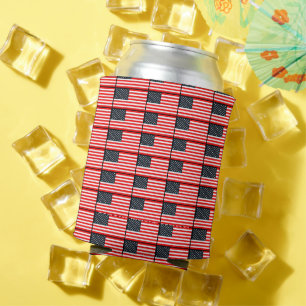 4th July Patriotic American flag Can Cooler