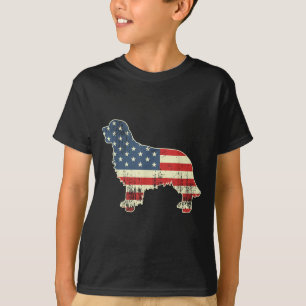 4th july patriotic american flag golden retriever T-Shirt