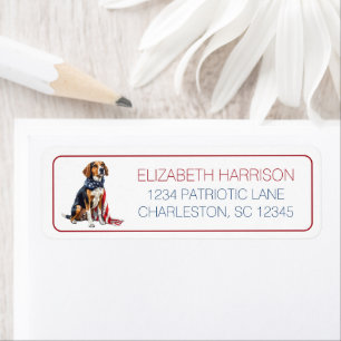 4th July Patriotic Hound Dog Personalized