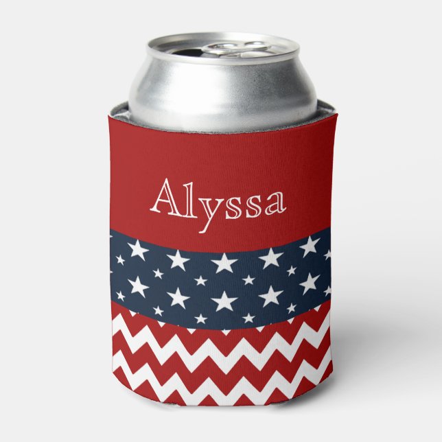 4th July Personalised Can Holder Cooler (Can Front)