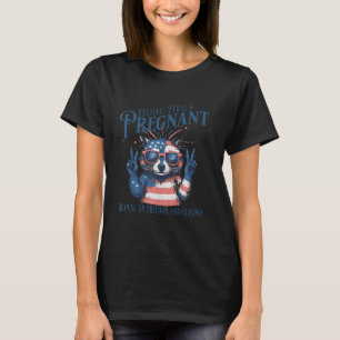 4th July Pregnancy Announcement Feral & Pregna T-Shirt