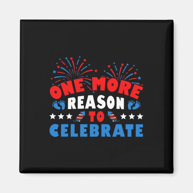 4th July Pregnancy Announcement  Magnet (Front)