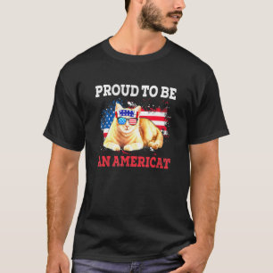 4th July Proud An American Cat Glasses Plus Size T-Shirt