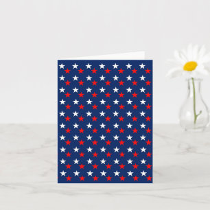 4TH JULY/ RED WHITE AND BLUE STARS CARD