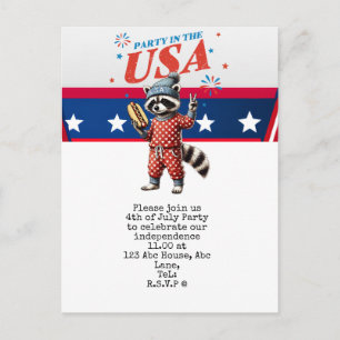  4th July Save the Date  Independence Day party    Postcard