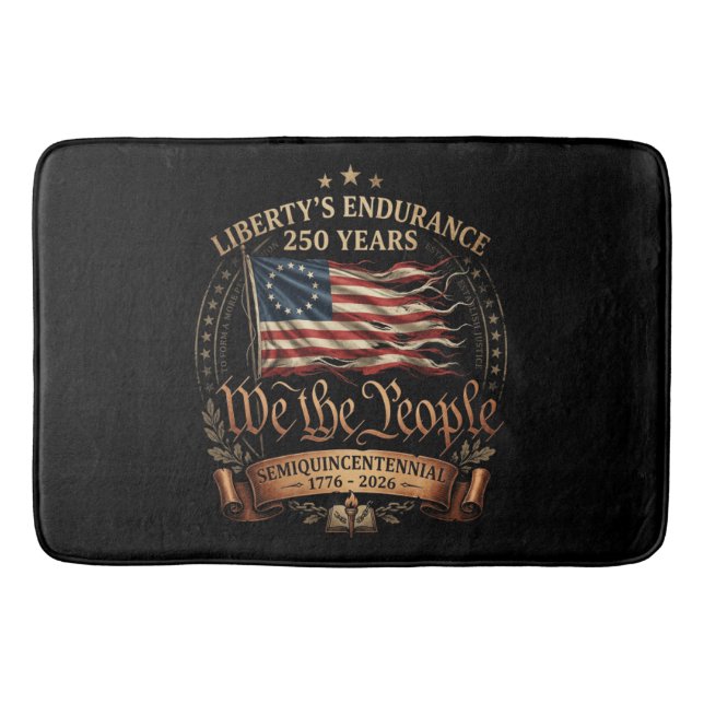 4th July Semiquincentennial 1776-2026 Bath Mat (Front)