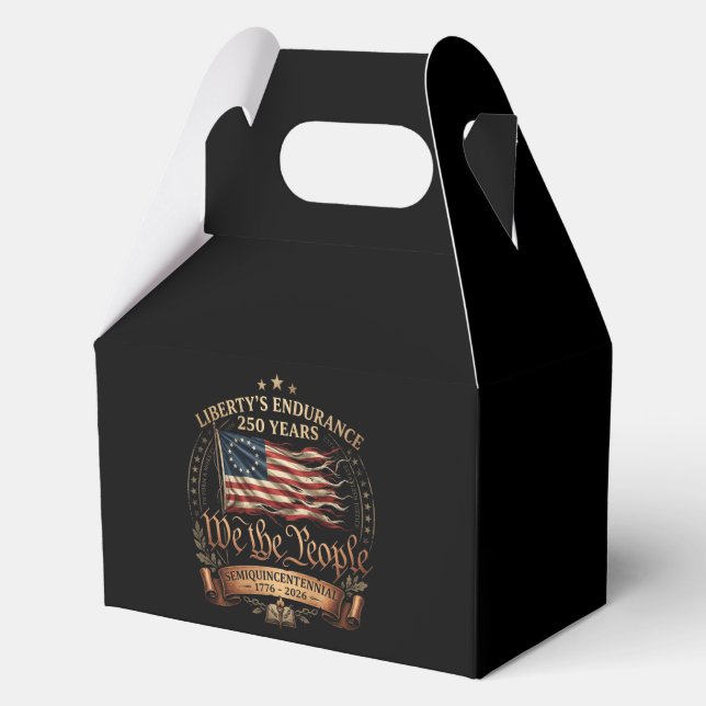 4th July Semiquincentennial 1776-2026 Favour Box (Front)