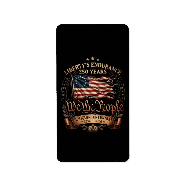 4th July Semiquincentennial 1776-2026 Label (Front)