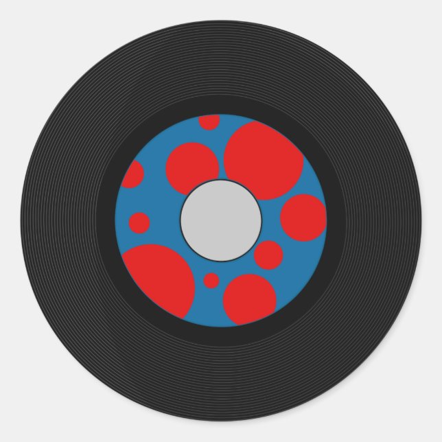 4th July Sock Hop Party Classic Round Sticker (Front)